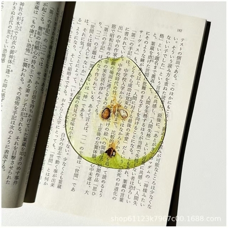 礼品订购半透明亚克力水果书签广告