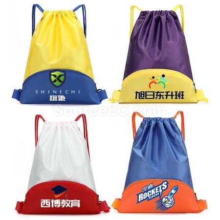 礼品订购抽绳双肩包广告