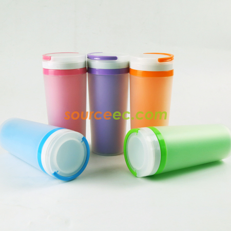 礼品订购480ML双层便携杯广告