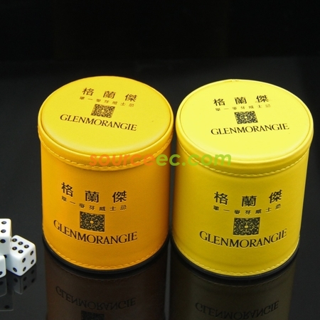 礼品订购高档皮革骰盅纪念品广告