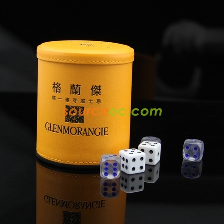 礼品订购高档皮革骰盅纪念品广告