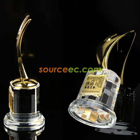礼品订购金属水晶座广告