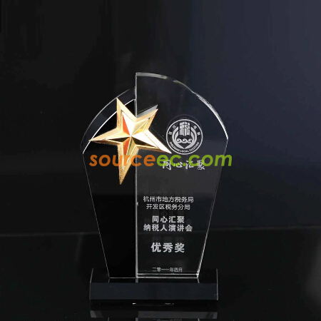 礼品订购金属水晶座广告