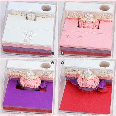 礼品订购3D财神便签纸广告