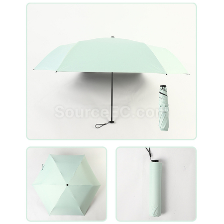 礼品订购超轻碳纤维三折便携晴雨伞广告