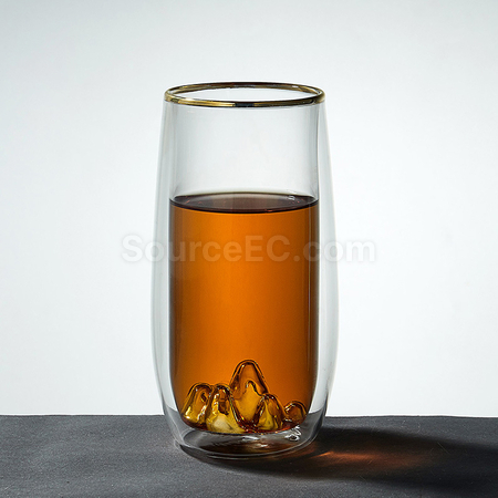 礼品订购双层玻璃杯广告