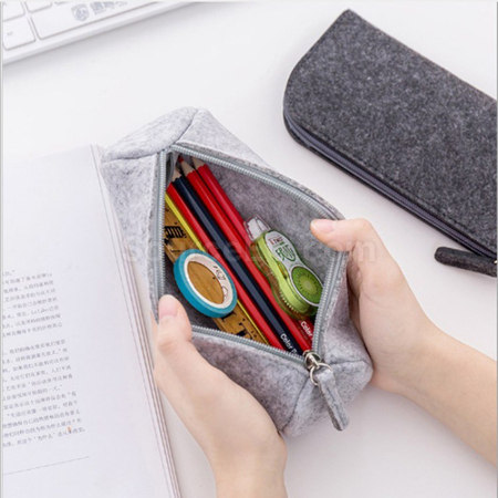 礼品订购简约毛毡笔袋广告