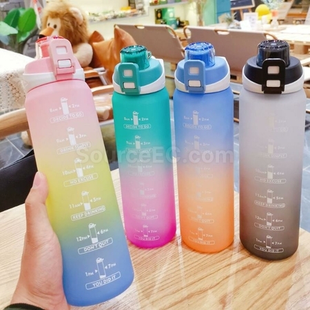 礼品订购运动励志水樽1000ml广告