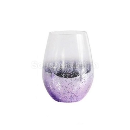 渐变星空蛋型玻璃杯