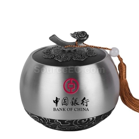 礼品订购锡罐纯锡茶叶罐广告