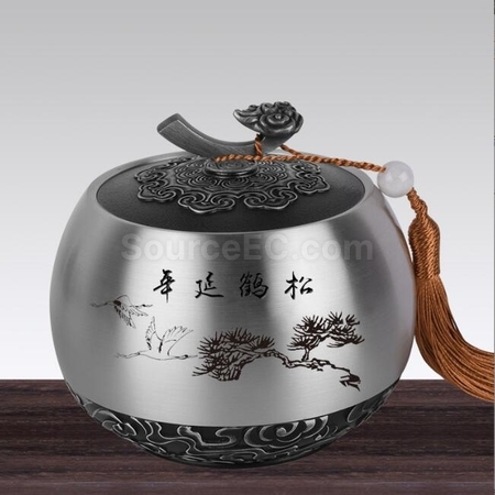 礼品订购锡罐纯锡茶叶罐广告