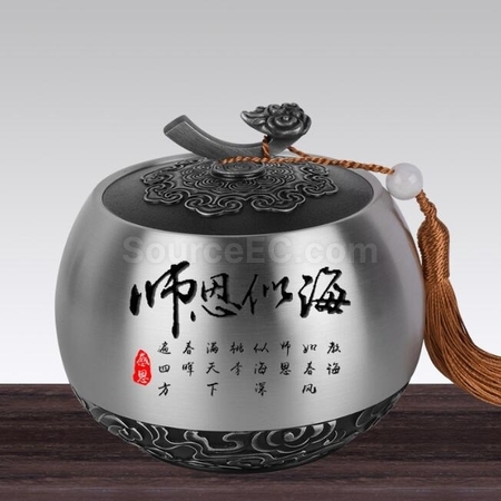 礼品订购锡罐纯锡茶叶罐广告