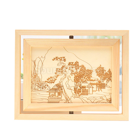 礼品订购旋转双面木相框广告