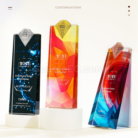礼品订购水晶奖座广告