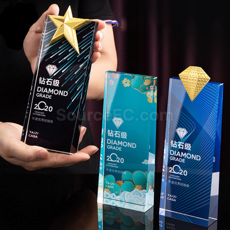 礼品订购水晶奖座广告