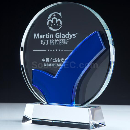 礼品订购水晶奖座广告