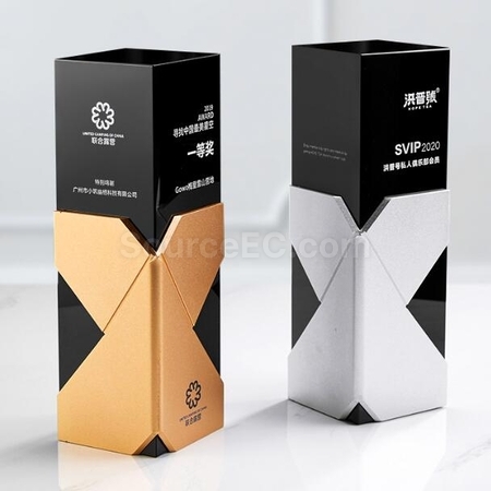 礼品订购创意金属奖座广告