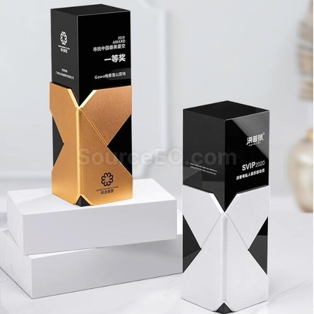 礼品订购创意金属奖座广告