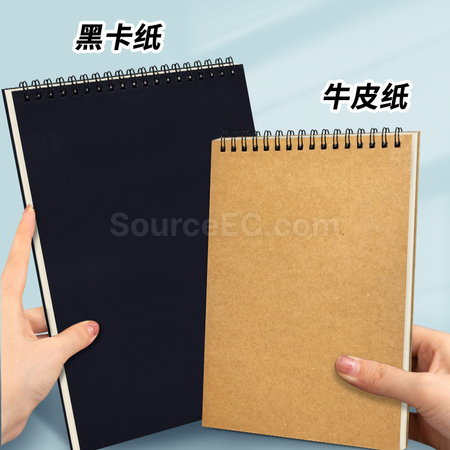 礼品订购上翻牛皮纸线圈本笔记簿广告
