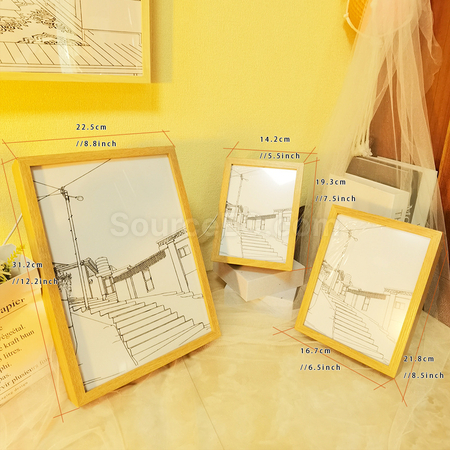 礼品订购三色灯光发光画创意装饰画广告