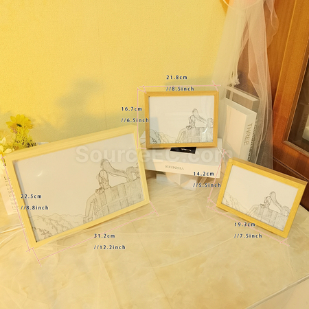礼品订购三色灯光发光画创意装饰画广告