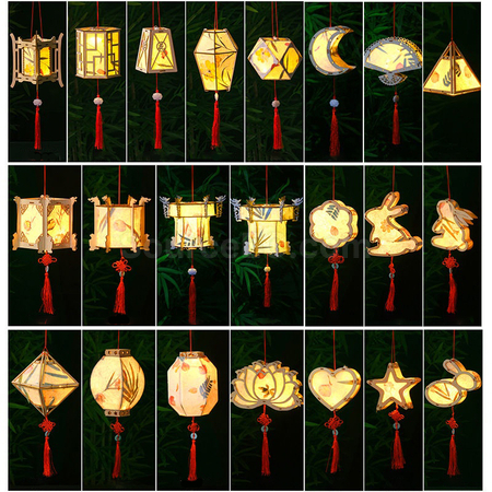 礼品订购花草纸古风灯笼广告