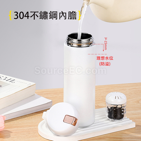 礼品订购磁弹茶水分离保温杯广告