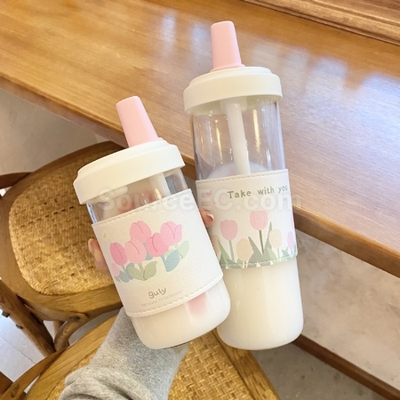 礼品订购珍珠奶茶玻璃杯广告
