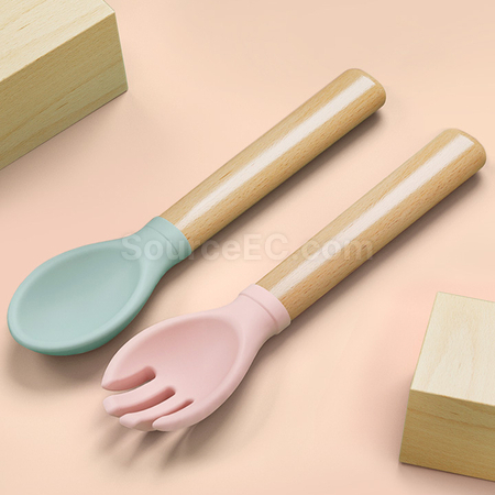 礼品订购短柄木头餐具广告