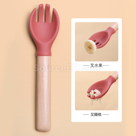 礼品订购短柄木头餐具广告