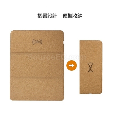 礼品订购环保软木无线充滑鼠墊广告
