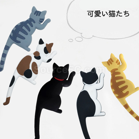 礼品订购猫咪冰箱贴磁性挂钩广告