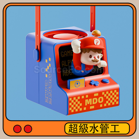 礼品订购可爱游戏机风扇挂脖广告