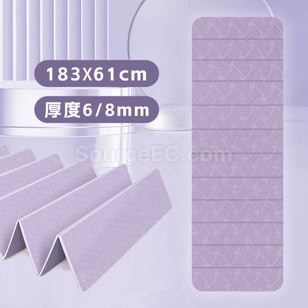 礼品订购折叠TPE瑜伽垫广告