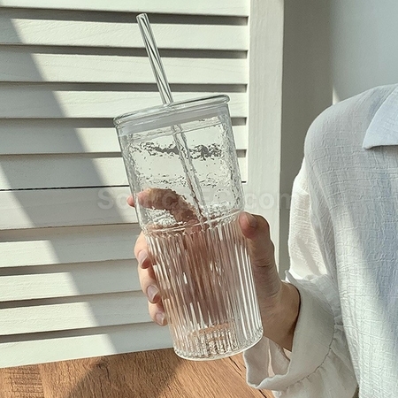礼品订购吸管玻璃杯广告