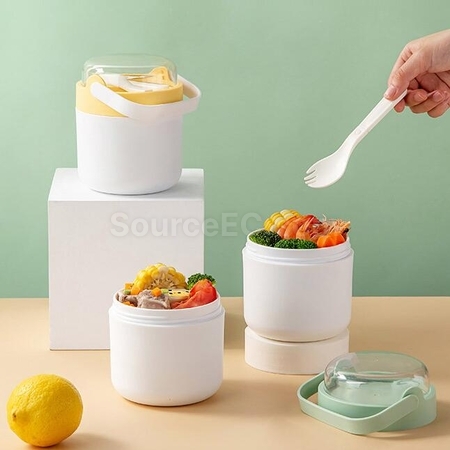 礼品订购带盖手提汤饭壶广告