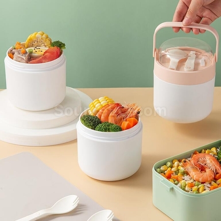 礼品订购带盖手提汤饭壶广告