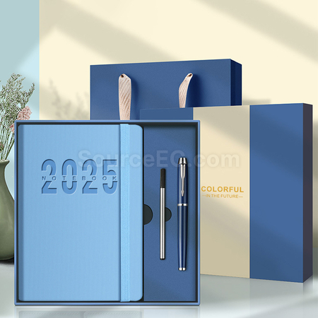 礼品订购2025年新款日程本日志礼盒装广告