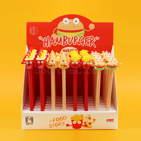 礼品订购可爱美食中性笔广告