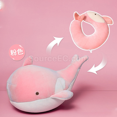 礼品订购二合一动物颈枕广告
