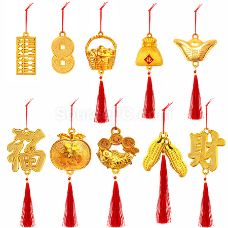 礼品订购盆栽树上挂件广告