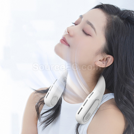 礼品订购无叶折叠挂脖风扇广告