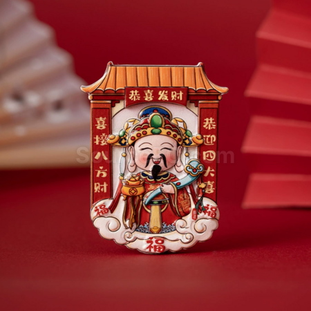 礼品订购财神爷冰箱贴广告