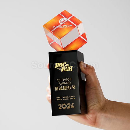 礼品订购创意水晶奖座广告