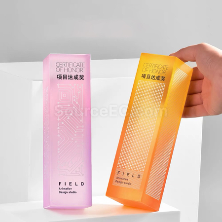 礼品订购水晶奖座广告