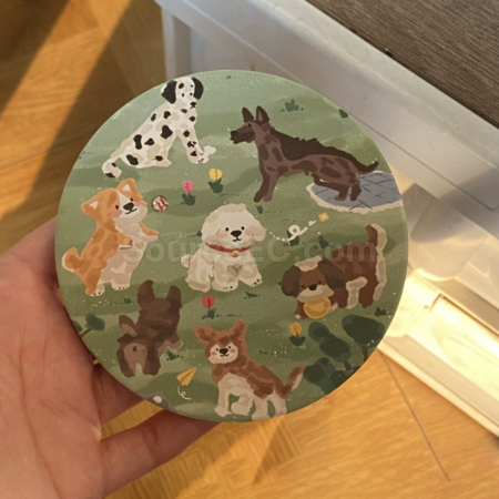 礼品订购可爱小狗杯垫广告