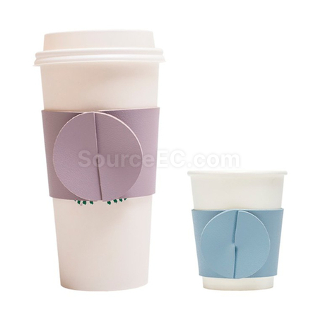 礼品订购北欧ins皮革奶茶杯套广告