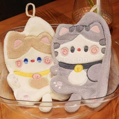礼品订购小猫擦手巾广告
