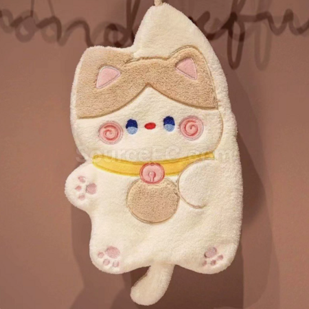 礼品订购小猫擦手巾广告