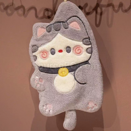礼品订购小猫擦手巾广告